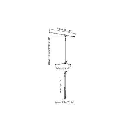 [Autumn_Super_Sale]_MS205_(Chrome)_(Long_Boom)_(Tama_Microphone_Stand)_04
