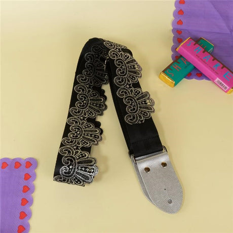 Black_Lace_Seatbelt_Guitar_Strap_01