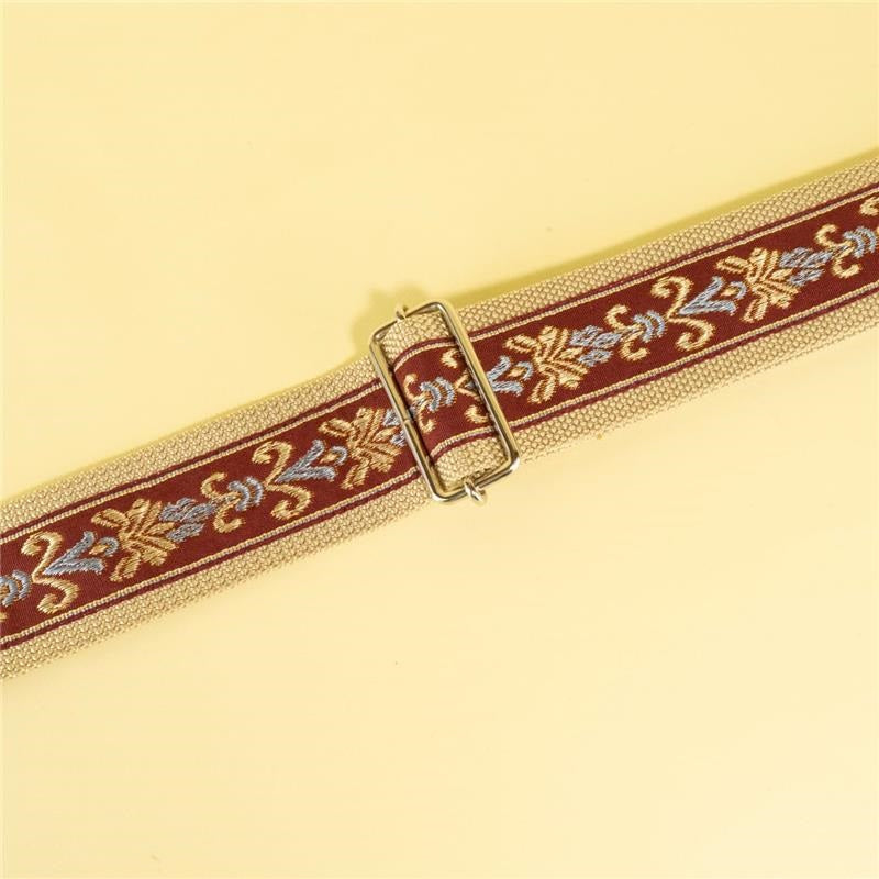 Botanical_Ribbon_Guitar_Strap_-_Wine_x_Beige_06