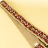 Botanical_Ribbon_Guitar_Strap_-_Wine_x_Beige_07