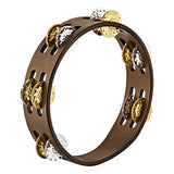 CTA2VM-WB_[Compact_Wood_Tambourine___2_rows，_Mixed_Hammered_Nickel_Plated_Steel_Brass，_Walnut_Brown]_01