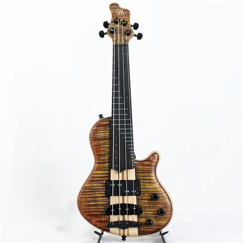 Cali_4_FL_Flamed_Maple_3A_Top_#645_[Fretless]_02