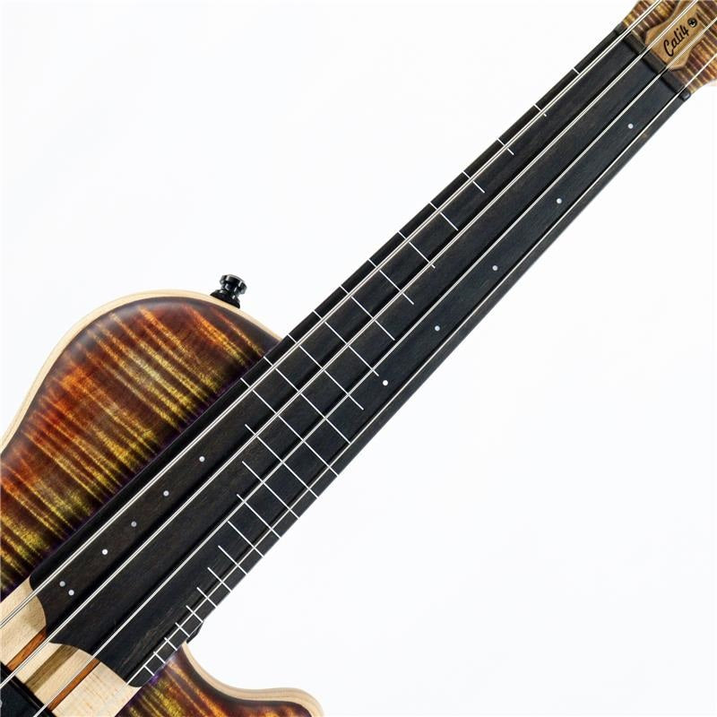 Cali_4_FL_Flamed_Maple_3A_Top_#645_[Fretless]_03