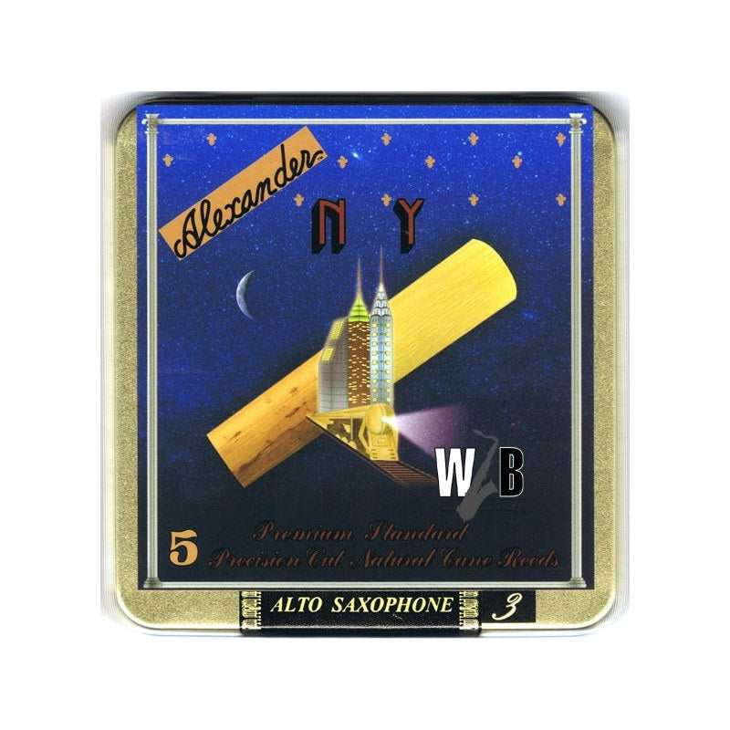 [Clearance_Sale]_Alexander_NY_(New_York)_Alto_Saxophone_Reeds_(Firmness__4)，_Pack_of_5_[Biggest_Clearance_Sale_Ever]_01