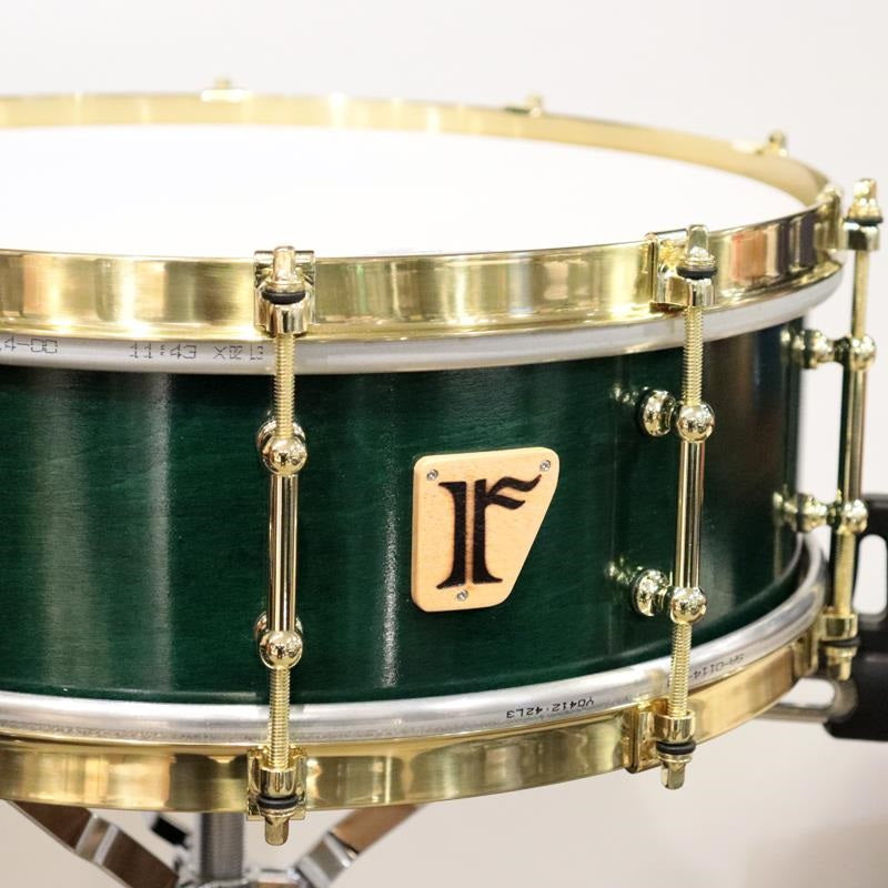 Custom_Order__Vintage_Maple_14''×5''_Snare_Drum_-_Olive_Green_02