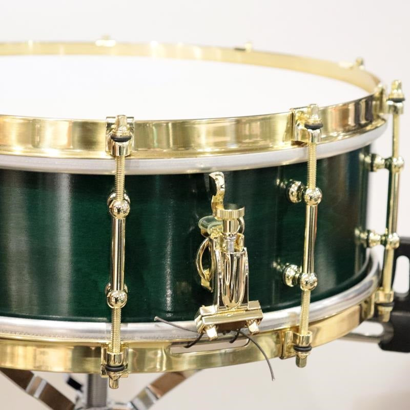 Custom_Order__Vintage_Maple_14''×5''_Snare_Drum_-_Olive_Green_03
