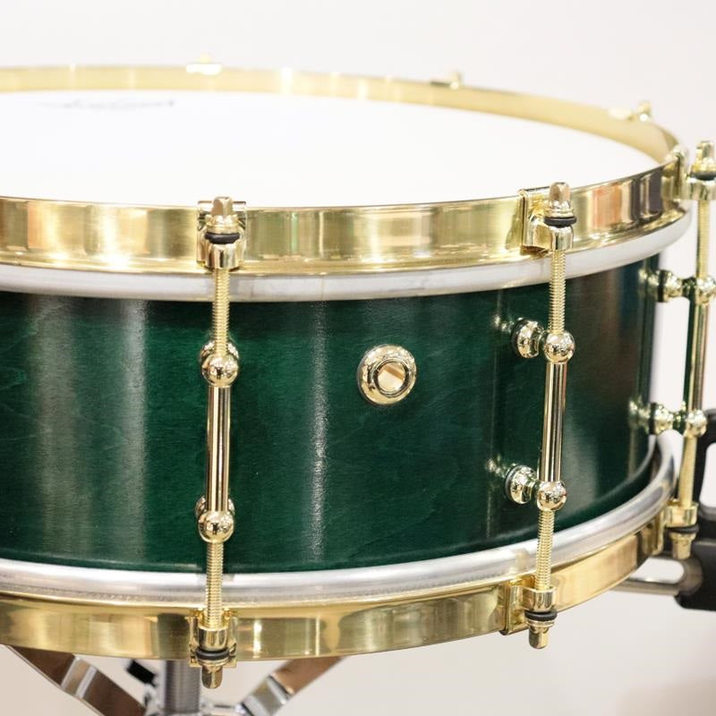Custom_Order__Vintage_Maple_14''×5''_Snare_Drum_-_Olive_Green_04
