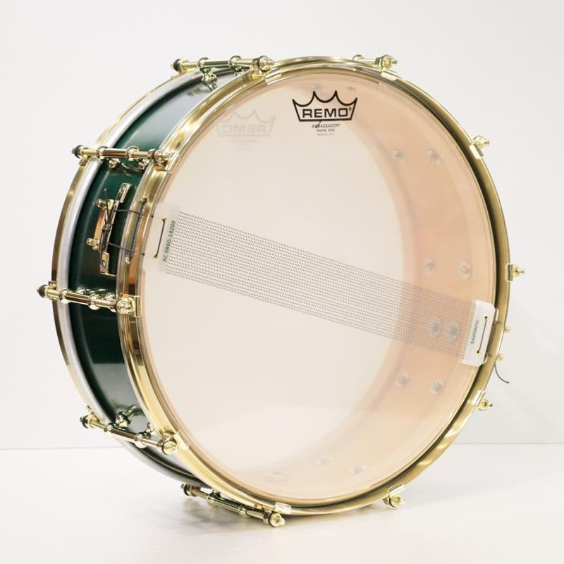 Custom_Order__Vintage_Maple_14''×5''_Snare_Drum_-_Olive_Green_07