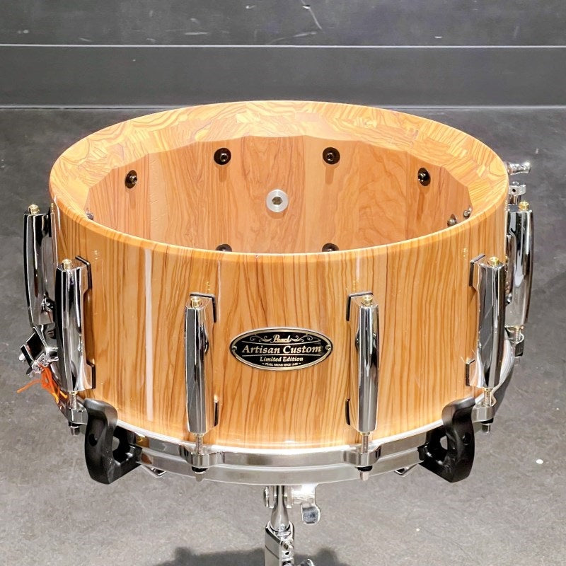 DAOL1465S_C_#206_[Artisan_Custom_Limited_~Shell_by_DrumArt~_Snare_Drums_14x6_5mm_Olive_Wood_Gloss_Natural_Olive]_[Die-cast_Custom_Model]_04