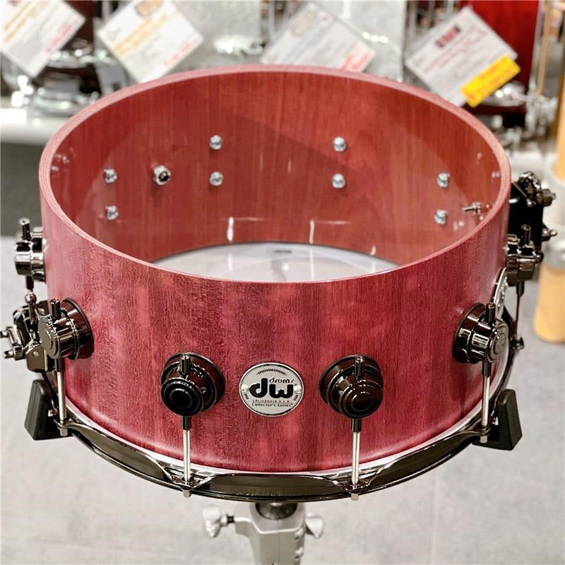 DRU26514SSN101_[Collector's_Pure_Purpleheart_Snare_Drum_VLT_Shell_14''×6_5''_-_Natural_Satin_Oil_w_Black_Nickel_Hardware]_04