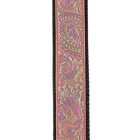 D'Addario_Jacquard_Ukulele_Strap_15UKE03_(Paisley，_Pink_Green)_03