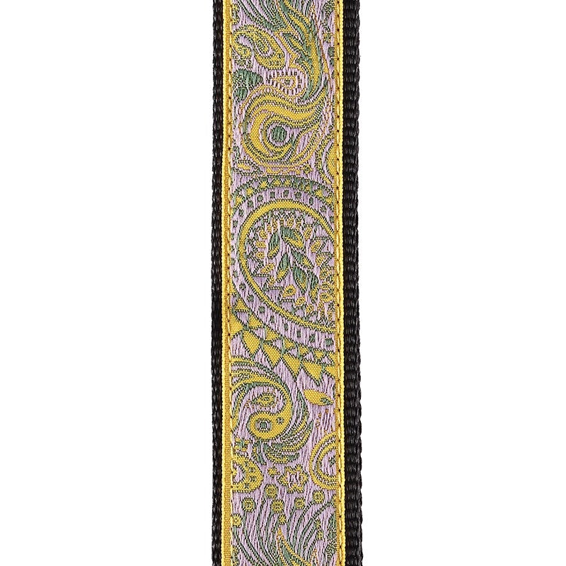 D'Addario_Jacquard_Ukulele_Strap_15UKE04_(Paisley，_Yellow_Purple)_03