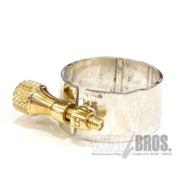 [Discontinued_Product_-_Clearance_Sale]_Gotts_Solid_Silver_Rubber_Ligature_for_Baritone_Saxophone_[Autumn_Super_Sale]_02