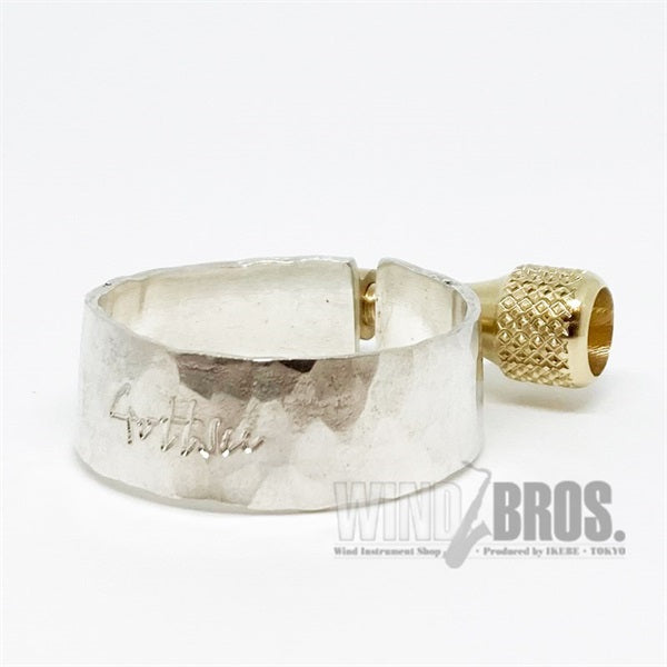 [Discontinued_Product_-_Clearance_Sale]_Gotts_Solid_Silver_Rubber_Ligature_for_Tenor_Saxophone_[Autumn_Super_Sale]_01