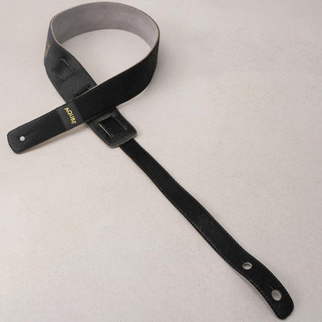 [Domestic_Genuine_Leather_Strap]_COW_HAIR_(Black)___SLIM___L-Size_(Tail_Strap_for_Acoustic-Electric_Guitars)_02