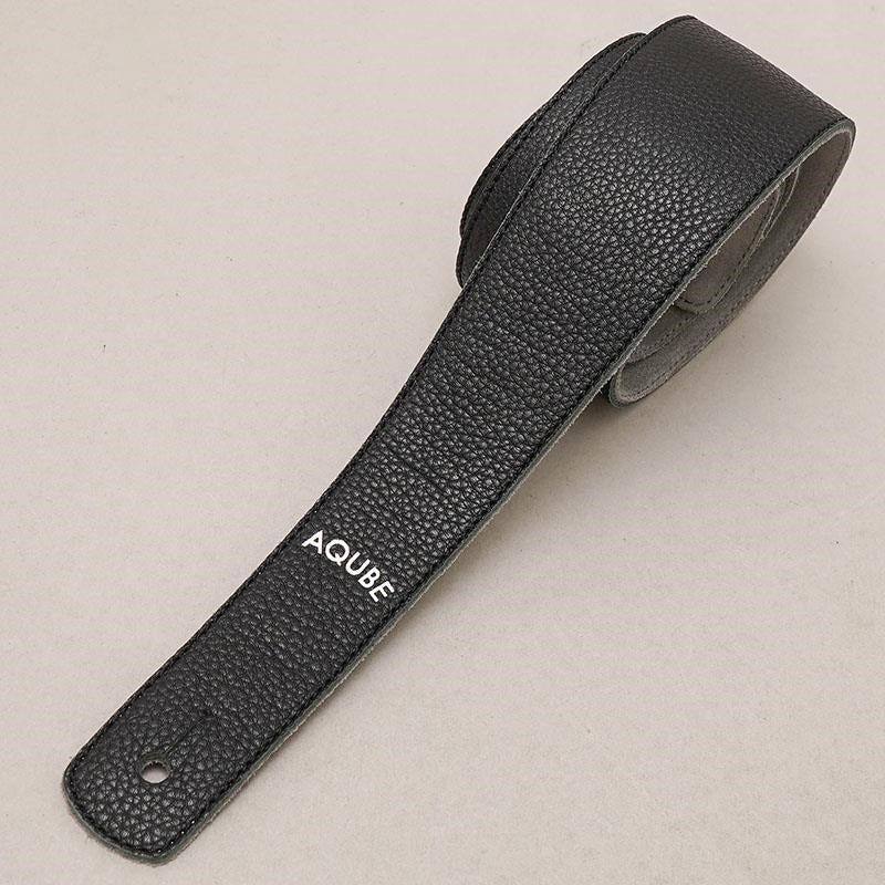 [Domestic_Genuine_Leather_Strap]_SHRINK_(Black)___SLIM___M-Size_(Tail_strap_for_acoustic-electric_guitars)_01