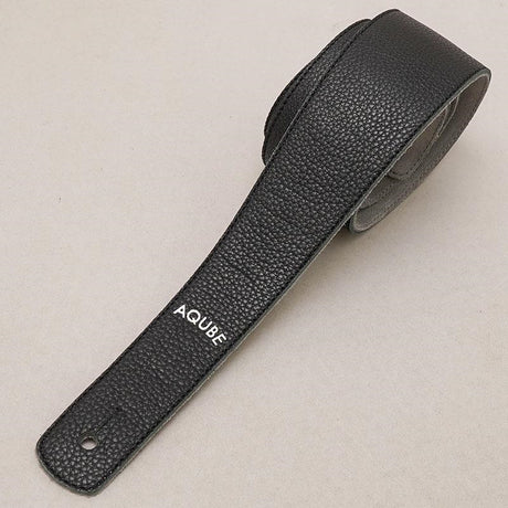[Domestic_Genuine_Leather_Strap]_SHRINK_(Black)___SLIM___M-Size_(Tail_strap_for_acoustic-electric_guitars)_01