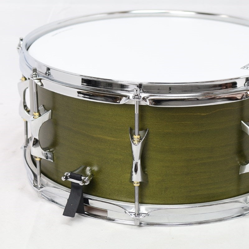 Flex-Tuned_Maple_Snare_Drum_14×6_5_-Matte_Olive_Lacquer_06