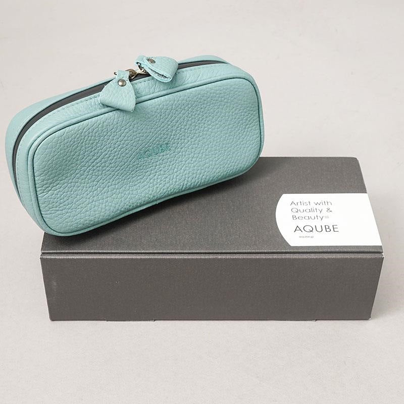 [Genuine_Japanese_Leather_Pouch_for_Guitar_and_Bass_Accessories]_Leather_Utility_Pouch___Oblong・AQUA_BLUE_01