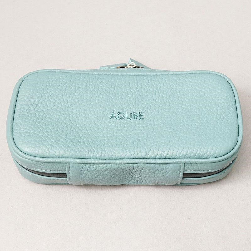 [Genuine_Japanese_Leather_Pouch_for_Guitar_and_Bass_Accessories]_Leather_Utility_Pouch___Oblong・AQUA_BLUE_02