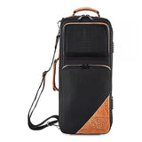GuardBags_Elite_Series_4-ECSK_Trumpet_Double_Compact_Case，_Black_Cordura_Nylon_with_Brown_Leather_Trim_01