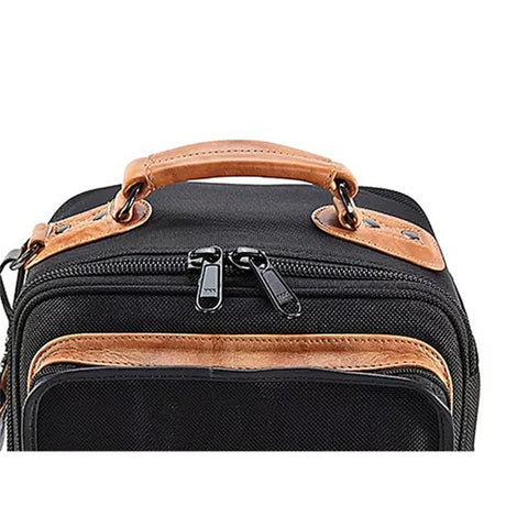 GuardBags_Elite_Series_4-ECSK_Trumpet_Double_Compact_Case，_Black_Cordura_Nylon_with_Brown_Leather_Trim_04
