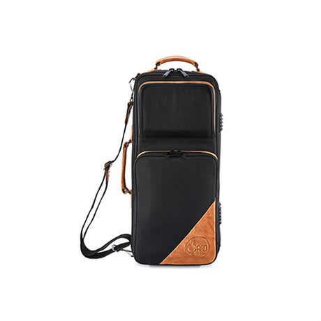 GuardBags_Elite_Series_4-ECSK_Trumpet_Double_Compact_Case，_Black_Cordura_with_Brown_Leather_Trim_01