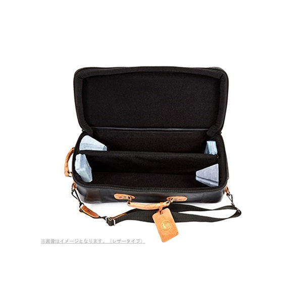 GuardBags_Elite_Series_4-ECSK_Trumpet_Double_Compact_Case，_Black_Cordura_with_Brown_Leather_Trim_02