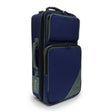 GuardBags_Elite_Series_5-ECSNB-H_Triple_Trumpet_Case_in_Navy_Nylon_with_Green_Leather_Trim_01