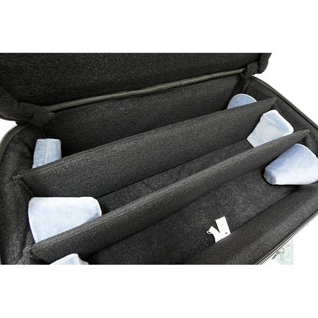 GuardBags_Elite_Series_5-ECSNB-H_Triple_Trumpet_Case_in_Navy_Nylon_with_Green_Leather_Trim_04