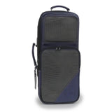 Guard_Bags_Elite_Series_4-ECLG-NB_Cro_Double_Trumpet_Case_in_Crocodile-Embossed_Gray_Leather_with_Navy_Leather_Trim_02