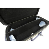 Guard_Bags_Elite_Series_4-ECLG-NB_Cro_Double_Trumpet_Case_in_Crocodile-Embossed_Gray_Leather_with_Navy_Leather_Trim_04