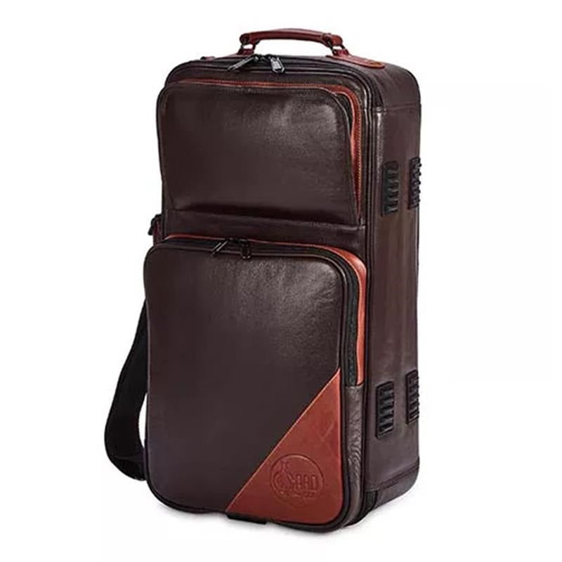 Guard_Bags_Elite_Series_5-ECLCN-V_Trumpet_Triple_Case_in_Dark_Brown_Leather_with_Brown_Vegetable-Tanned_Trim_02
