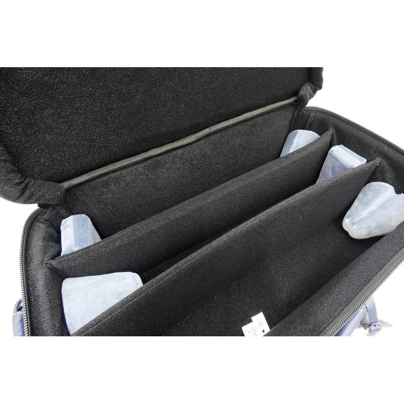 Guard_Bags_Elite_Series_5-ECLG-NB_Cro_Triple_Trumpet_Case_in_Crocodile-Embossed_Gray_Leather_with_Navy_Leather_Trim_04