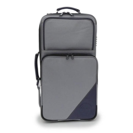 Guard_Bags_Elite_Series_5-ECLG-NB_Trumpet_Triple_Case_with_Gray_Leather_and_Navy_Leather_Trim_02