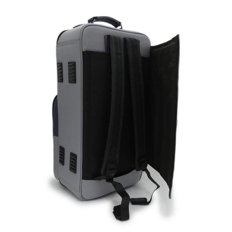 Guard_Bags_Elite_Series_5-ECLG-NB_Trumpet_Triple_Case_with_Gray_Leather_and_Navy_Leather_Trim_04