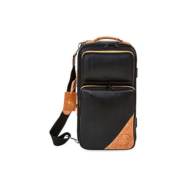Guard_Bags_Elite_Series_5-ECLK_Trumpet_Triple_Case_with_Black_Leather_and_Brown_Leather_Trim_[In-Store_Display_Item_-_Clearance_Price!]_[New_Instrument_Sale]_01