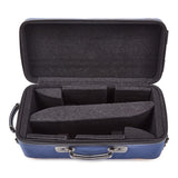 Guard_Bags_Fiberglass_Series_4-EHSNB-K_Trumpet_Double_Case，_Navy_Cordura_with_Black_Leather_Trim_and_Yellow_Highlights_03