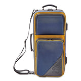 Guard_Bags___Fiberglass_Series_4-EHSNB-K_Trumpet_Double_Case___Navy_Cordura_Nylon_with_Black_Leather_Trim_and_Yellow_Highlights_[In-Store_Display_Item_-_Clearance_Price!!]_02