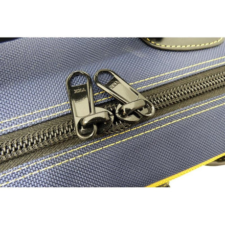 Guard_Bags___Fiberglass_Series_4-EHSNB-K_Trumpet_Double_Case___Navy_Cordura_Nylon_with_Black_Leather_Trim_and_Yellow_Highlights_[In-Store_Display_Item_-_Clearance_Price!!]_06