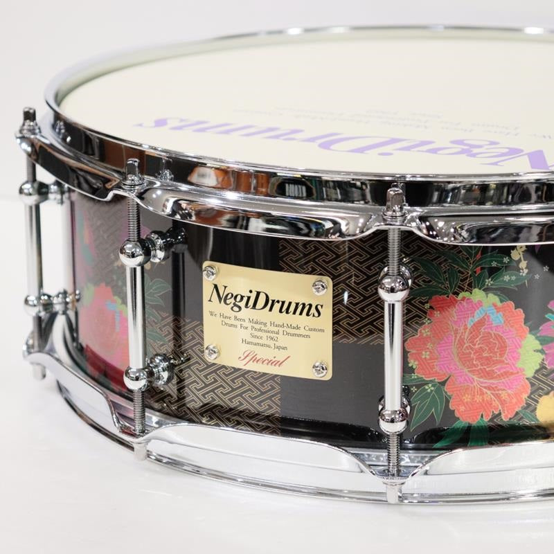 HKRB-1450P_[1mm_Steel_14''×5''_Snare_Drum_-_Hikari_Peony]_[Made_in_Japan]_02