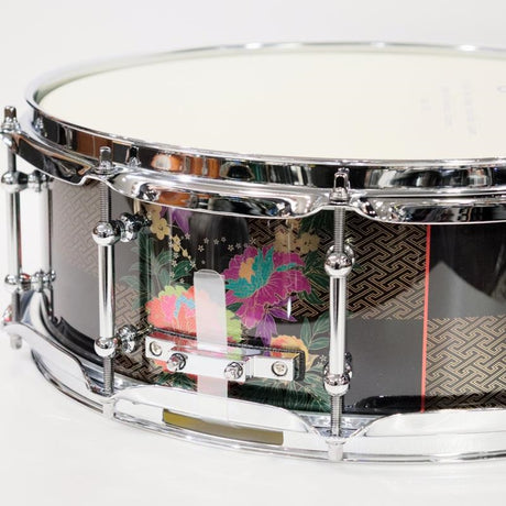 HKRB-1450P_[1mm_Steel_14''×5''_Snare_Drum_-_Hikari_Peony]_[Made_in_Japan]_05