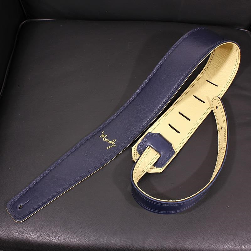 Handmade_Leather_Straps_Leather_&_Leather_Series_2_5inch_Standard_Tail_[Navy___Cream]_01