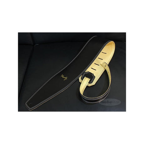 Handmade_Leather_Straps_Leather_&_Leather_Series_4_0inch_Standard_Tail_[Black___Cream]_01