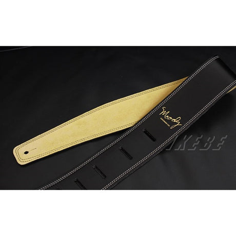 Handmade_Leather_Straps_Leather_&_Suede_Series_2_5inch_Standard_Tail_[Black___Cream]_02