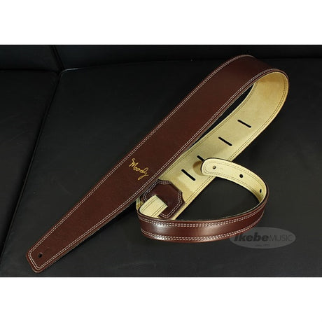 Handmade_Leather_Straps_Leather_&_Suede_Series_2_5inch_Standard_Tail_[Dark_Chocolate___Cream]_01