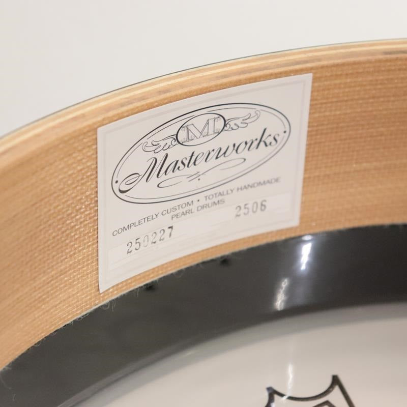 [Ikebe_Musical_Instrument_50th_Anniversary_Model]_Masterworks_Snare_Drum_14x3_5_Free_Floating_-_Gold_Swirl_on_Black_Carbon_09