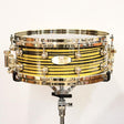 [Ikebe_Musical_Instrument_50th_Anniversary_Model]_Masterworks_Snare_Drum_14x5_5_-_Gold_Swirl_on_Black_Carbon_01