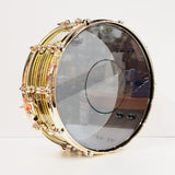[Ikebe_Musical_Instrument_50th_Anniversary_Model]_Masterworks_Snare_Drum_14x5_5_-_Gold_Swirl_on_Black_Carbon_06
