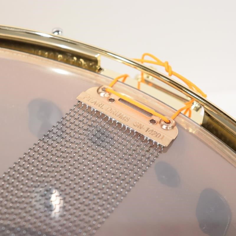 [Ikebe_Musical_Instrument_50th_Anniversary_Model]_Masterworks_Snare_Drum_14x6_5_-_Gold_Swirl_on_Black_Carbon_08